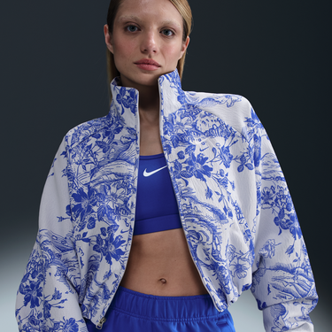 Яке бомбър Nike Loose Fit Jacquard Track Jacket Sportswear Collection Бяло | HF9579-100, 0