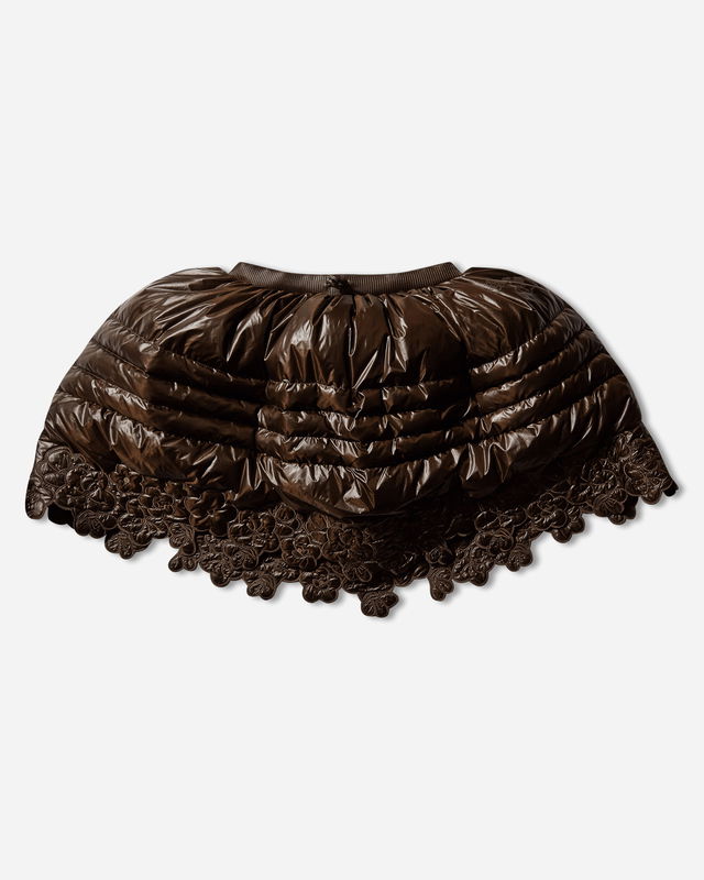 Cecilie Bahnsen Elena Puffy Down Skirt with Embroidered Hem