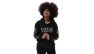 Суитчър Vans Dotty Check Pullover Hoodie Черно | VN0A7RNZBLK, 2