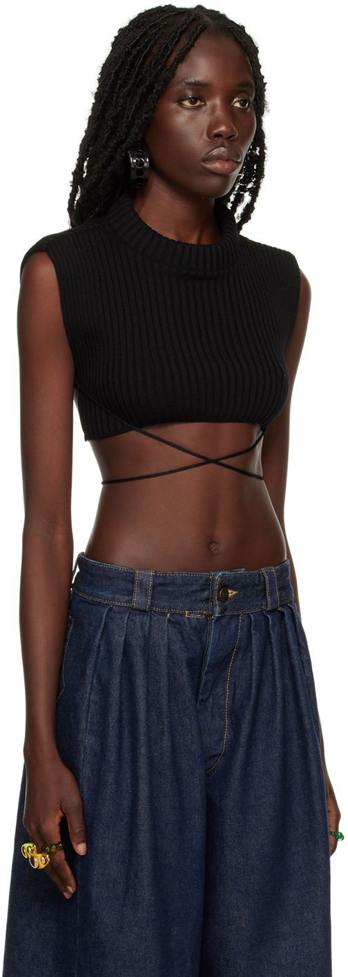 Потник Jean Paul Gaultier Tied Crop Tank Top Синьо | 22/09-F-TO048-M040, 1