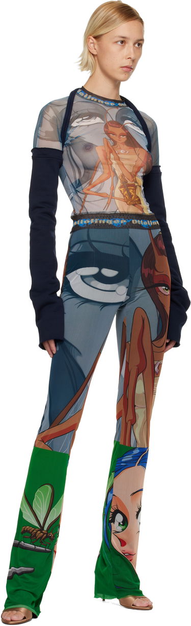 Тениска Ottolinger Ottolinger Graphic Mesh Hybrid Longsleeve T-shirt Многоцветен | 101-107009-01, 3