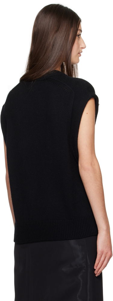 Пуловер Loulou de Saison Loulou de Saison Mari Sleeveless Knit Top Черно | MARI, 2