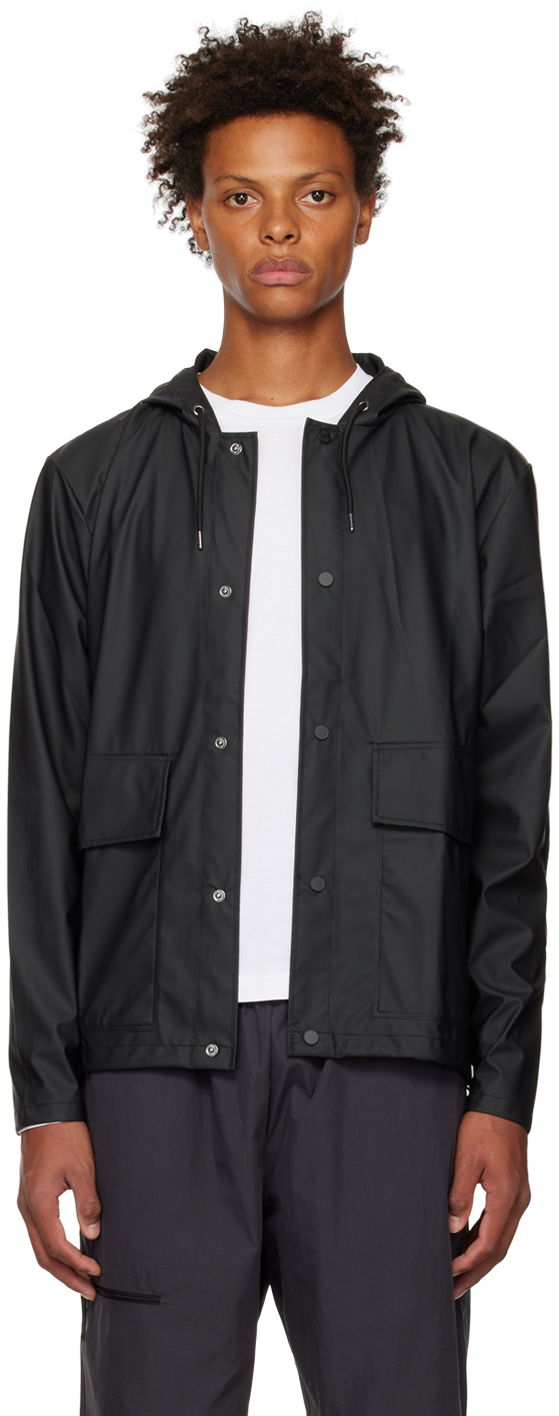 Short Hooded Rain Jacket