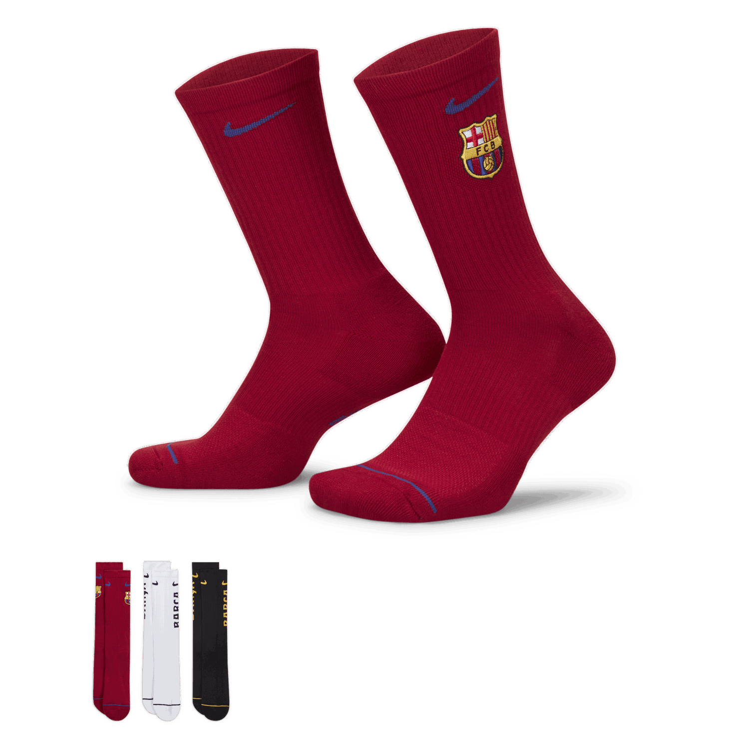 Чорапи Nike Barcelona Everyday 3 pairs Бургунди | FD1402-901, 0
