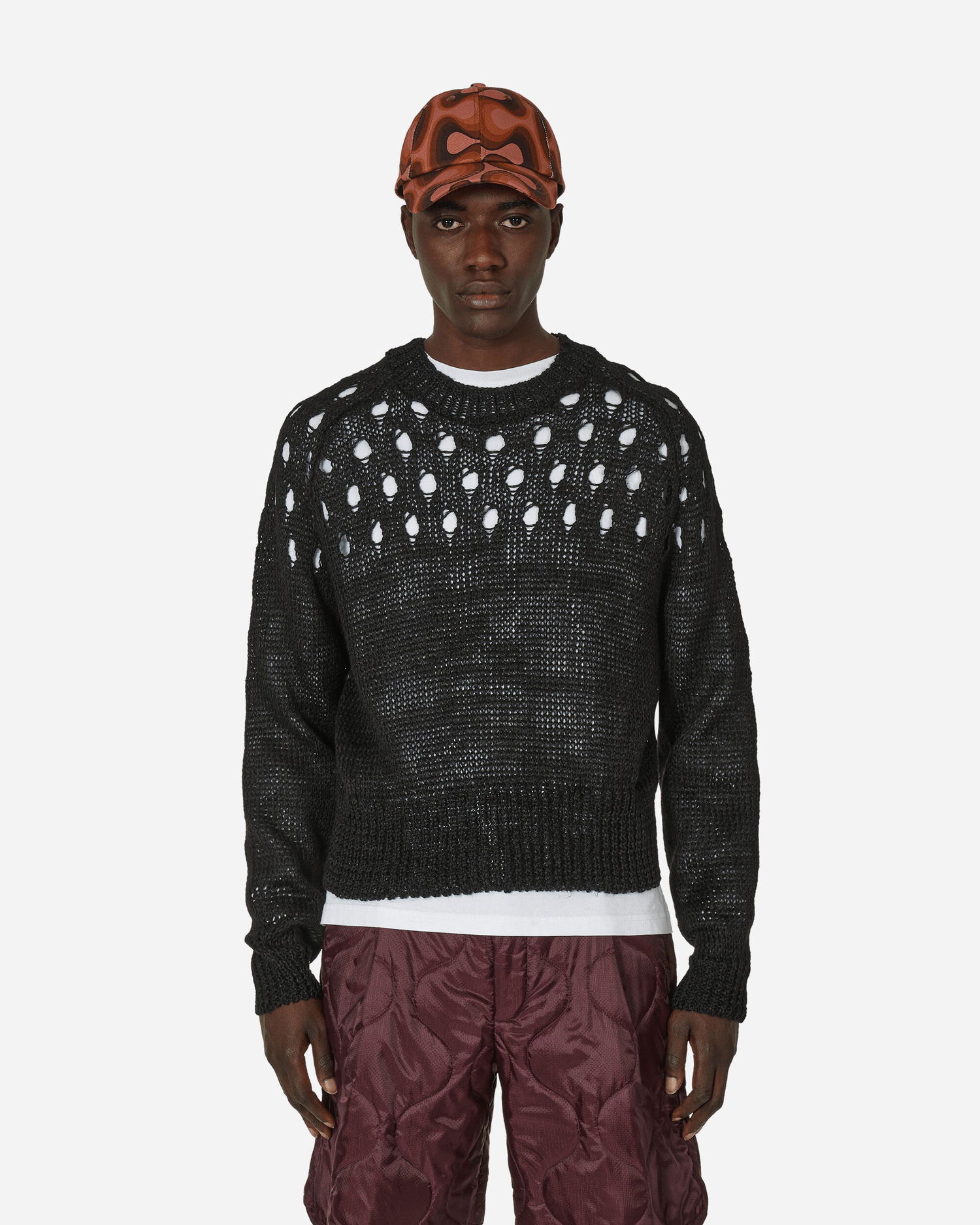 Пуловер Dries Van Noten Linen Crewneck Sweater Black Черно | 241-021226-8710 900, 1