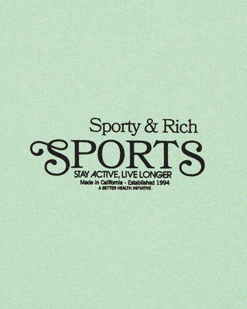 Пуловер Sporty & Rich Bardot Sports Crewneck Зелено | CR842TH, 1