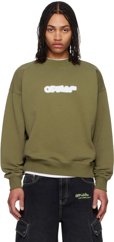 Суитчър Off-White Off-White Spray Arrow Skate Sweatshirt Зелено | OMBA054S25FLE0045601, 0