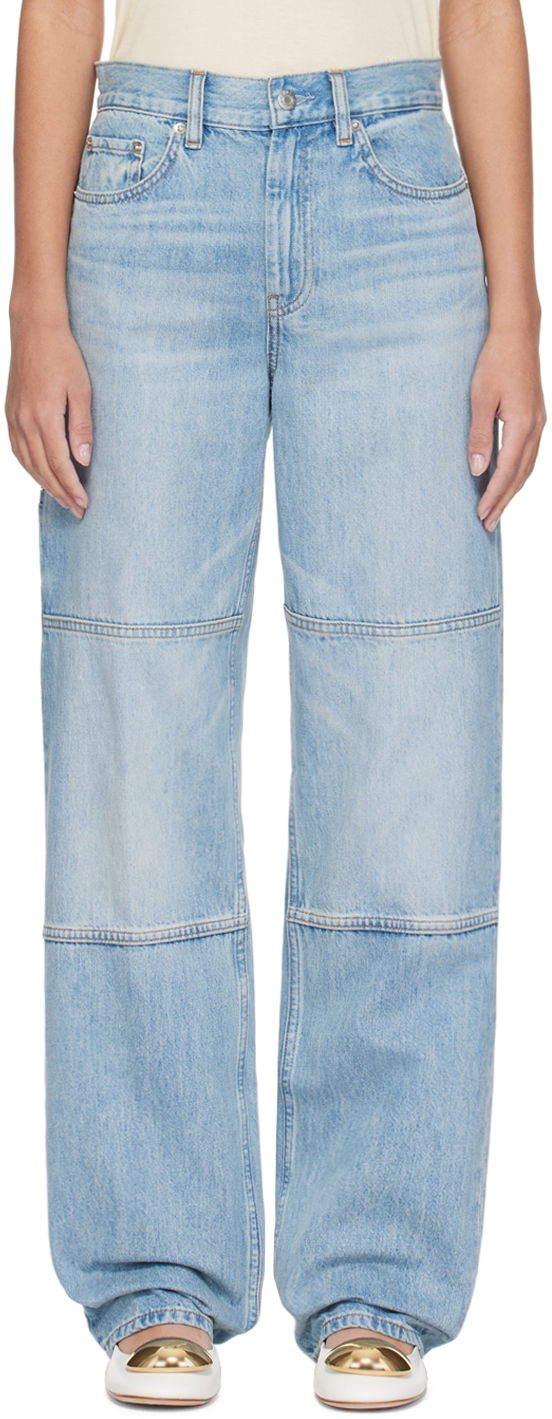 Дънки Helmut Lang Helmut Lang Carpenter Wide Leg Jeans Синьо | O01DW207, 0