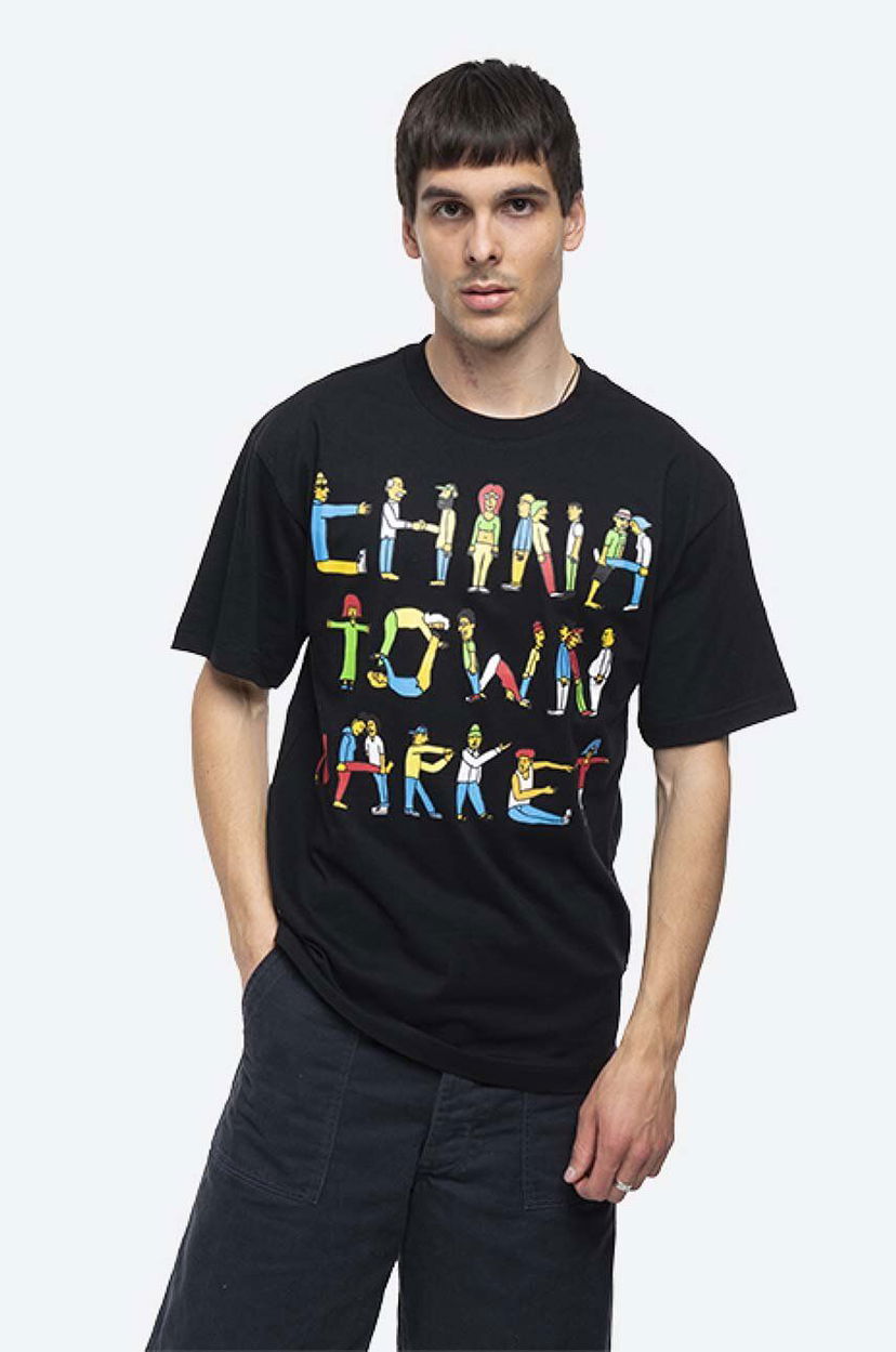 Тениска MARKET Chinatown City Aerobics T-Shirt With Print Черно | CTM1990462