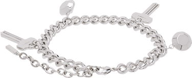 Гривна We11done Charm Chain Bracelet With Keys Металик | WD-AJ3-24-530-U-SV, 1