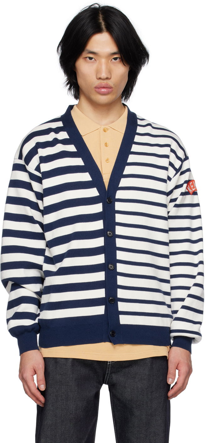 Пуловер KENZO Paris Nautical Stripes Тъмно синьо | FD55CA3703CN, 0