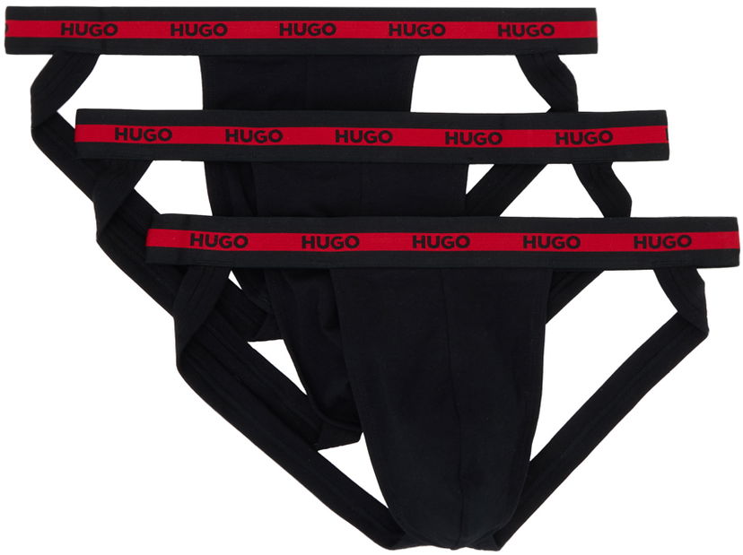 гащички BOSS Hugo Three-Pack Jockstraps Черно | 50496724