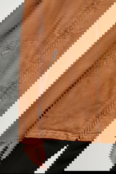 Яке Maison Margiela MM6 Maison Margiela Collared Full-zip Utility Jacket Кафяво | SH0AM0048, 4