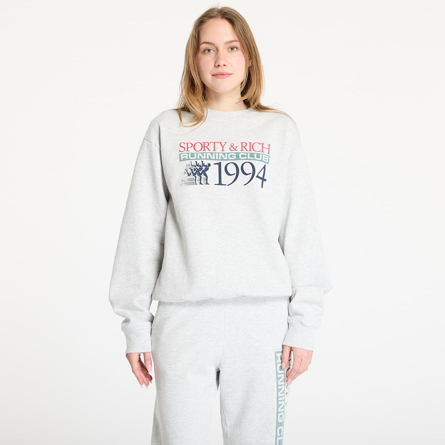 Пуловер Sporty & Rich Sporty & Rich Finish Line Crewneck Sweatshirt Сиво | ST071514167GY03, 1