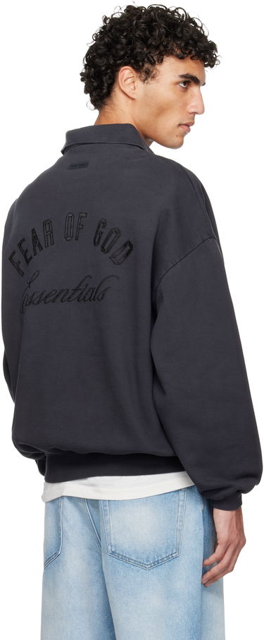 Поло тениска Fear of God ESSENTIALS Holiday Embroidered Classic Polo Черно | 192HO252042F, 2