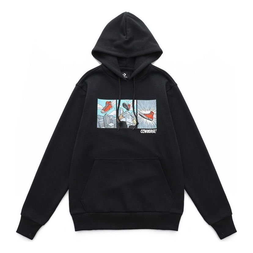 Суитчър Converse Graphic Print Hoodie Черно | 10023948-A02