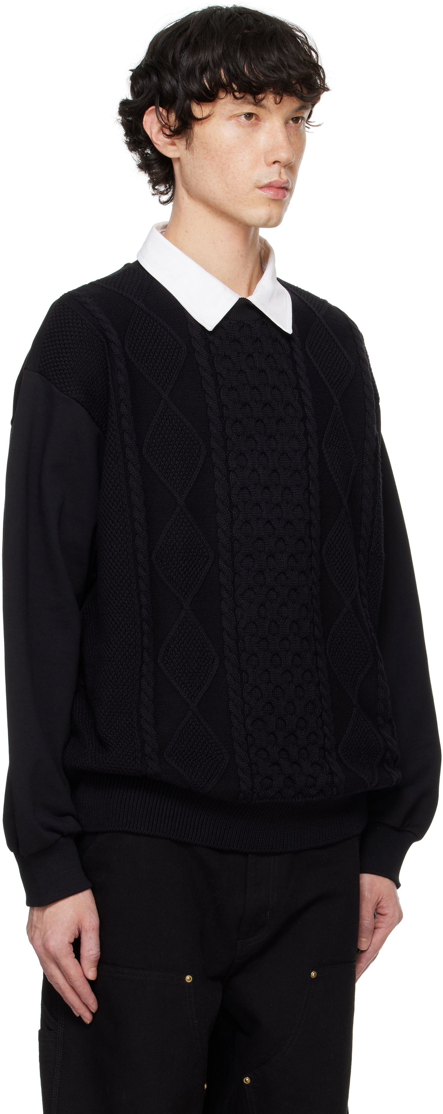 Пуловер Carhartt WIP Black Knit Tridon Sweater Черно | I034033, 1
