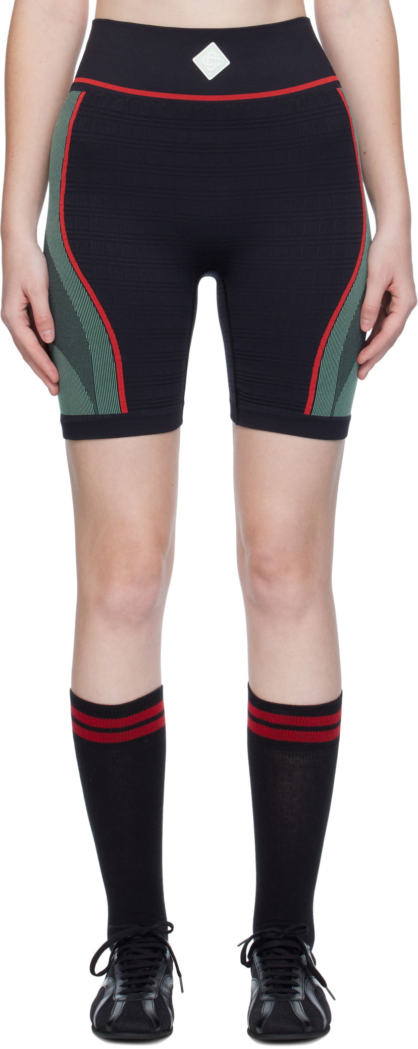 Къси панталони Casablanca Casablanca Seamless Sport Shorts Черно | WPF25-ACT-031-01