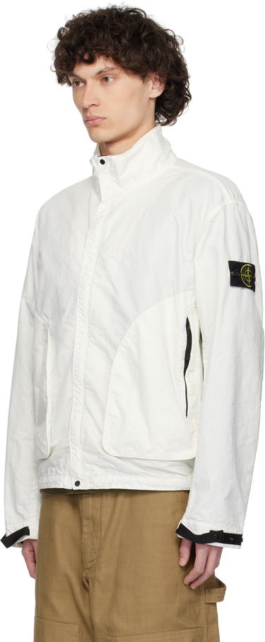 Ветровка Stone Island Stone Island Organic Look Nylon Panama-TC Jacket Бяло | K1S15 4100067 S0069, 3