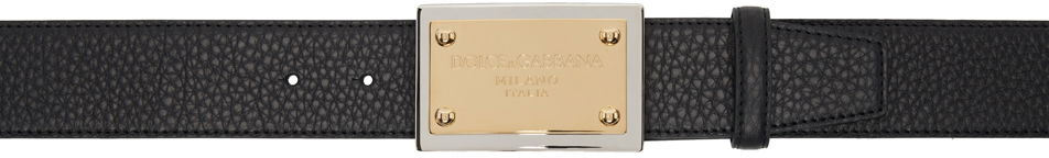 Колани Dolce & Gabbana Black Grainy Belt Черно | BC4676AY987, 0