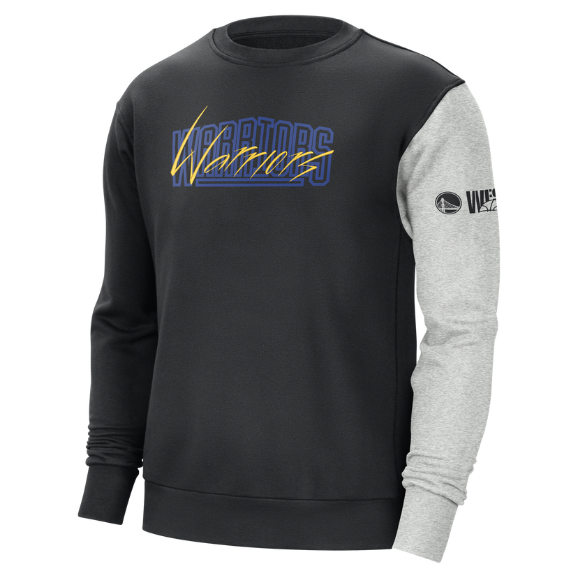 Суитчър Nike NBA Golden State Warriors Courtside Fleece Sweatshirt Сиво | DR9343-010