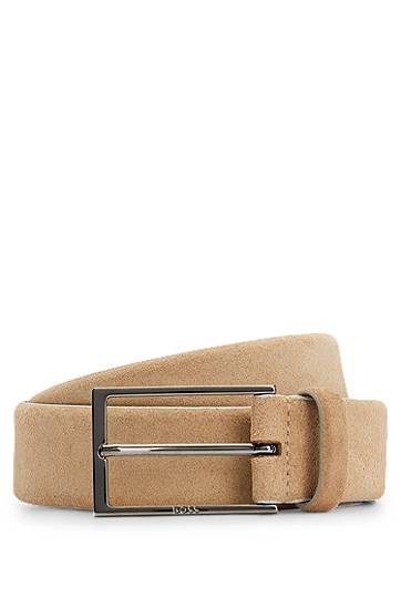 BOSS Suede Belt with Logo