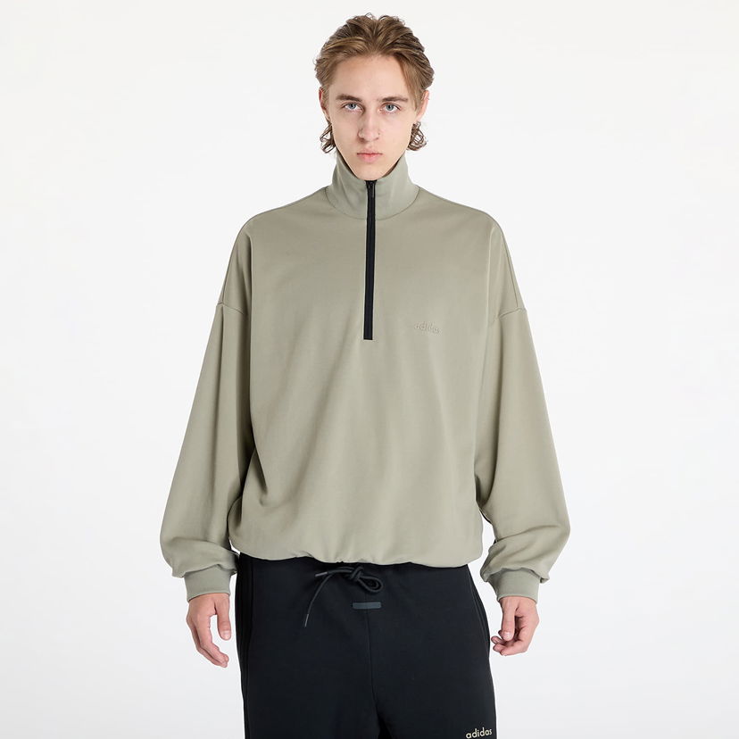 Суитчър adidas Originals Fear Of God Athletics x Dry Tri 1/2 Zip Pullover Clay Зелено | IM6071