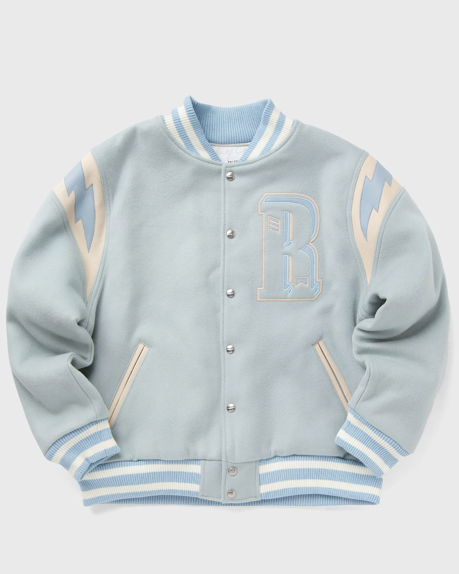Яке бомбър Rhude MINT WOOL LIGHTING VARSITY Синьо | RHSS24JA048411362136, 0