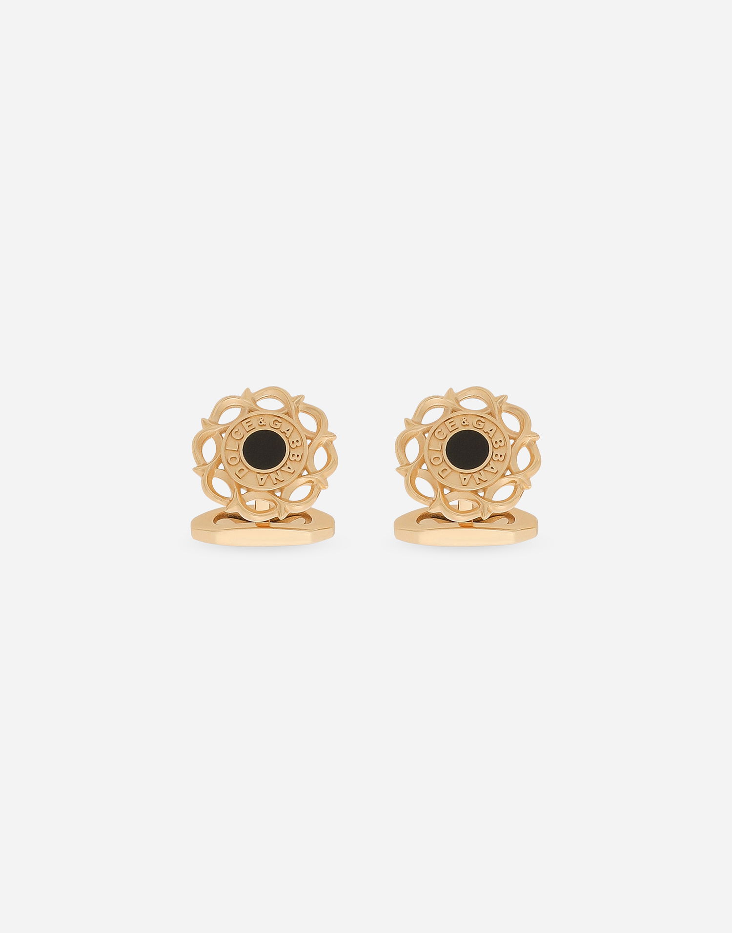 Значка Dolce & Gabbana Gold Floral Cufflinks Жълто | WFQ5S3W1111ZOO00, 0