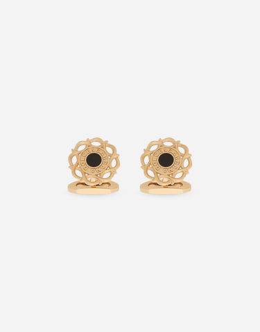 Значка Dolce & Gabbana Gold Floral Cufflinks Жълто | WFQ5S3W1111ZOO00, 0