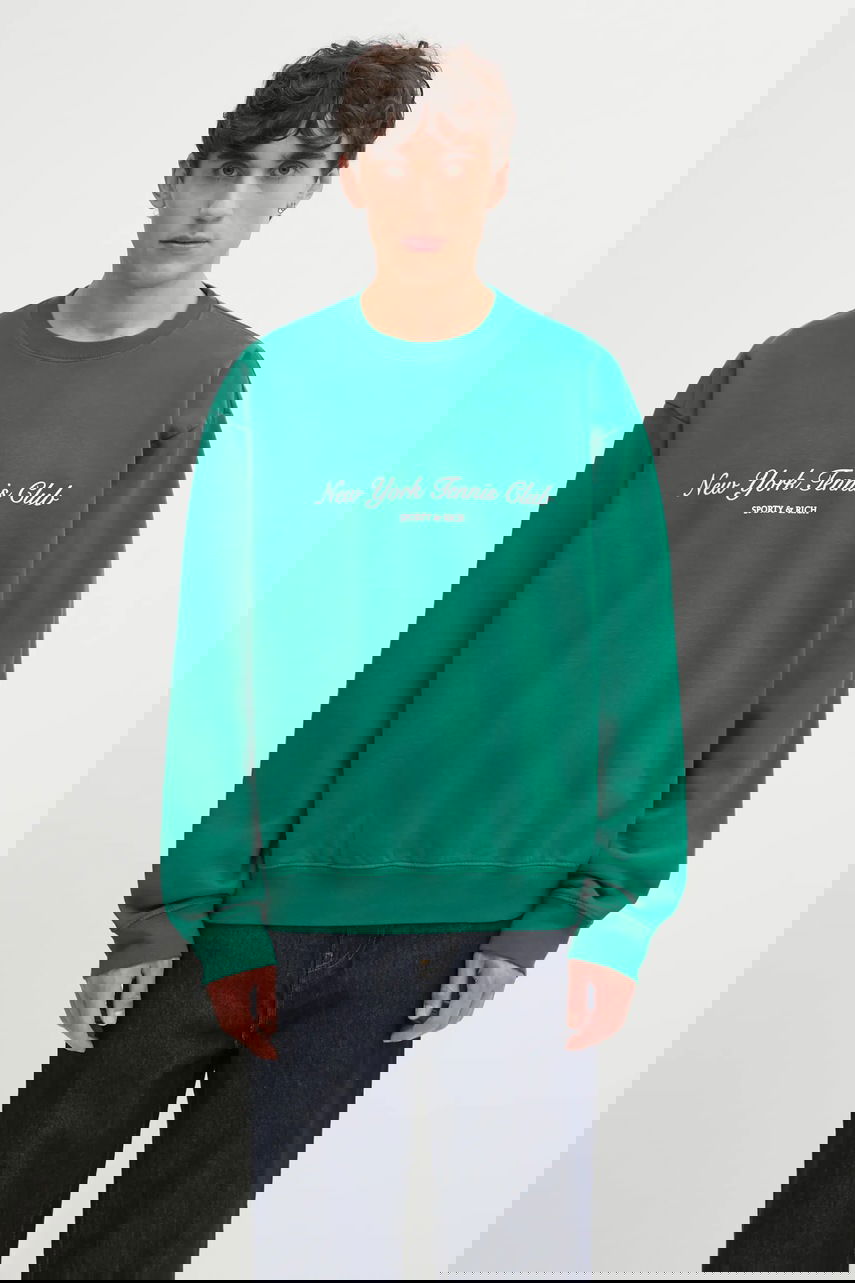 Суитчър Sporty & Rich New York Tennis Club Graphic Print Sweatshirt Зелено | ST071621402GR03, 0