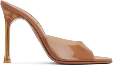 Облекло Amina Muaddi Amina Muaddi Alexa Glass Slipper 105 Heeled Sandals Кафяво | ALEXA GLASS SLIPPER PVC, 0