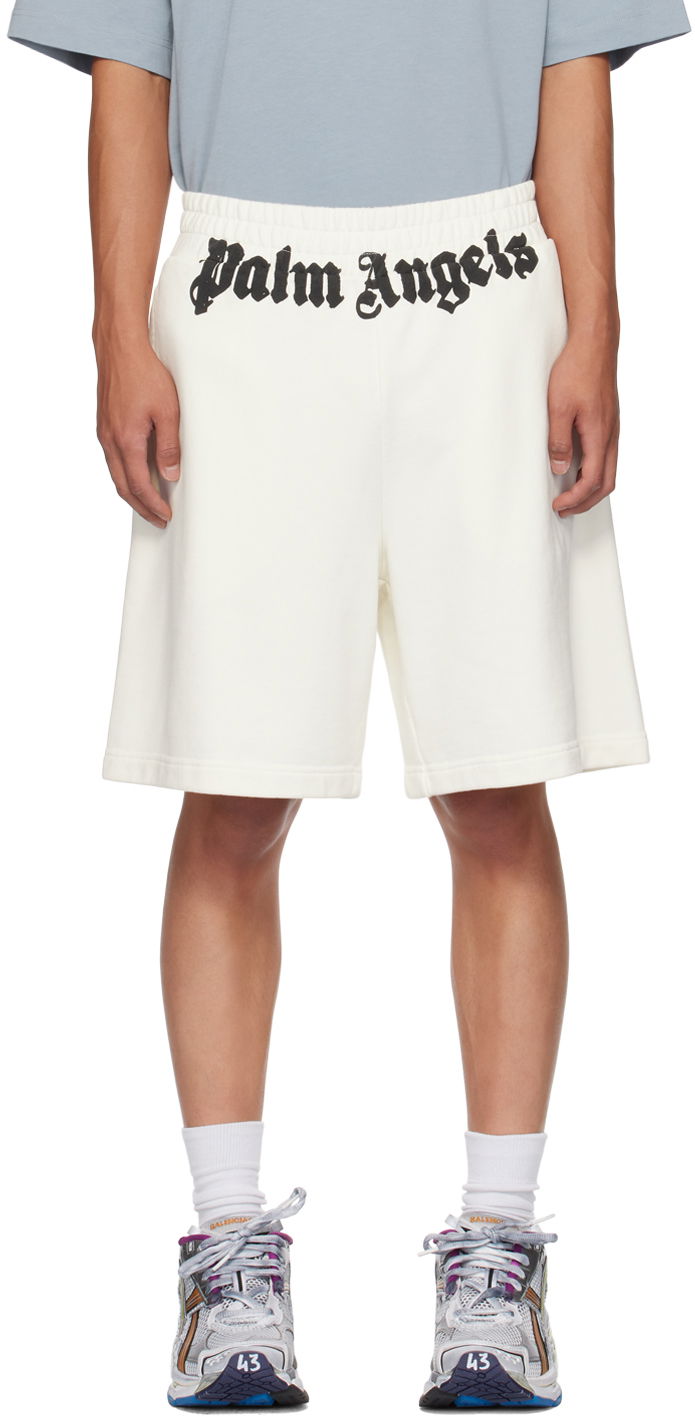 Къси панталони Palm Angels Off-White Classic Shorts Бяло | PMCI020F24FLE0020310