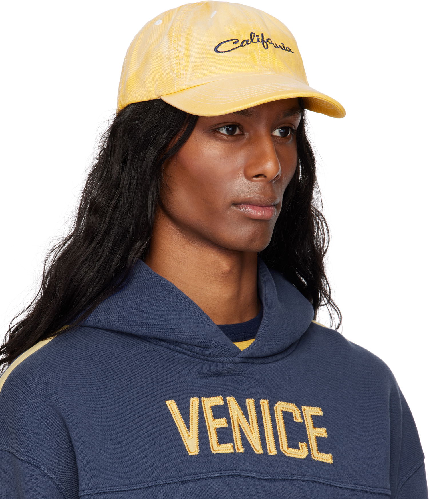 Шапка с козирка ERL ERL 'California' Embroidered Baseball Cap Жълто | ERL10K001, 1