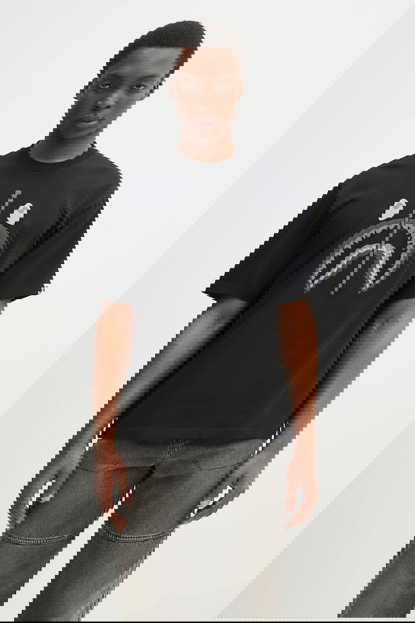 Тениска BAPE T-Shirt Chain Stitch Shark Appliqué Черно | 1L30109343, 0