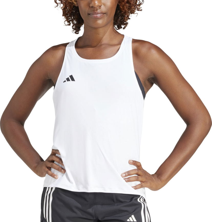 Потник adidas Performance Adizero Tank Top Бяло | in1181