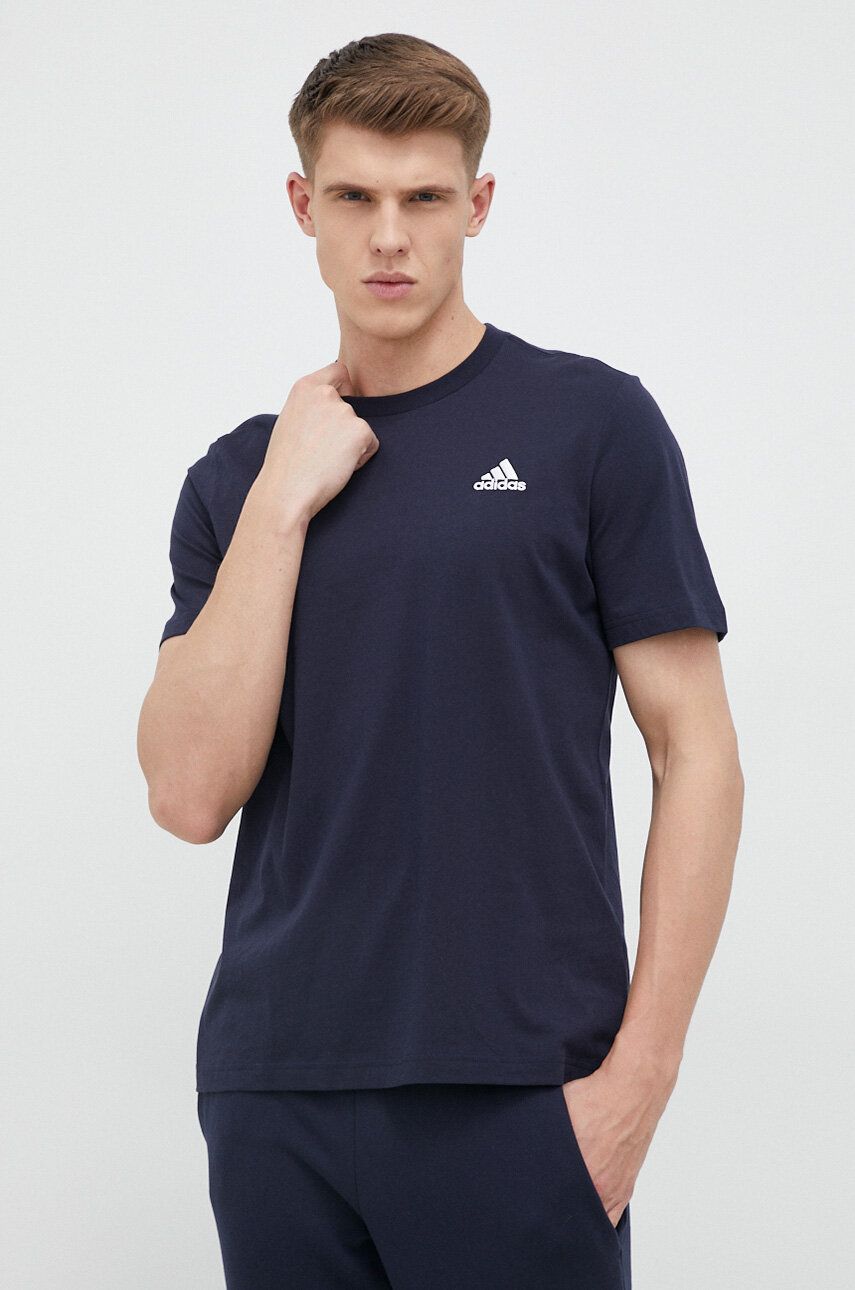 Тениска adidas Performance Essentials Single Jersey Embroidered Small Logo Tee Тъмно синьо | HY3404, 0