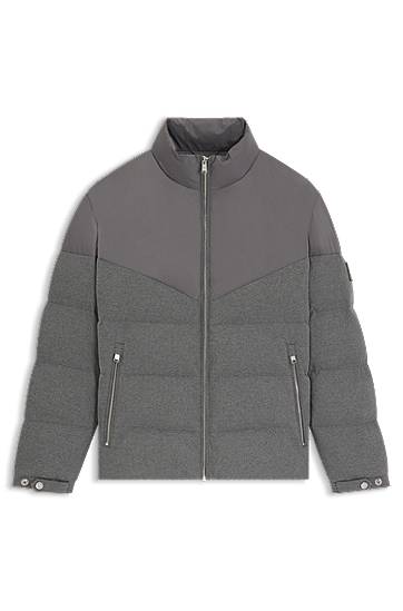Яке BOSS Brushed Flannel Waterproof Jacket Сиво | 50548810, 0