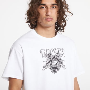 Тениска Thrasher T-Shirt Eaglegram White Бяло | 145514 White, 2