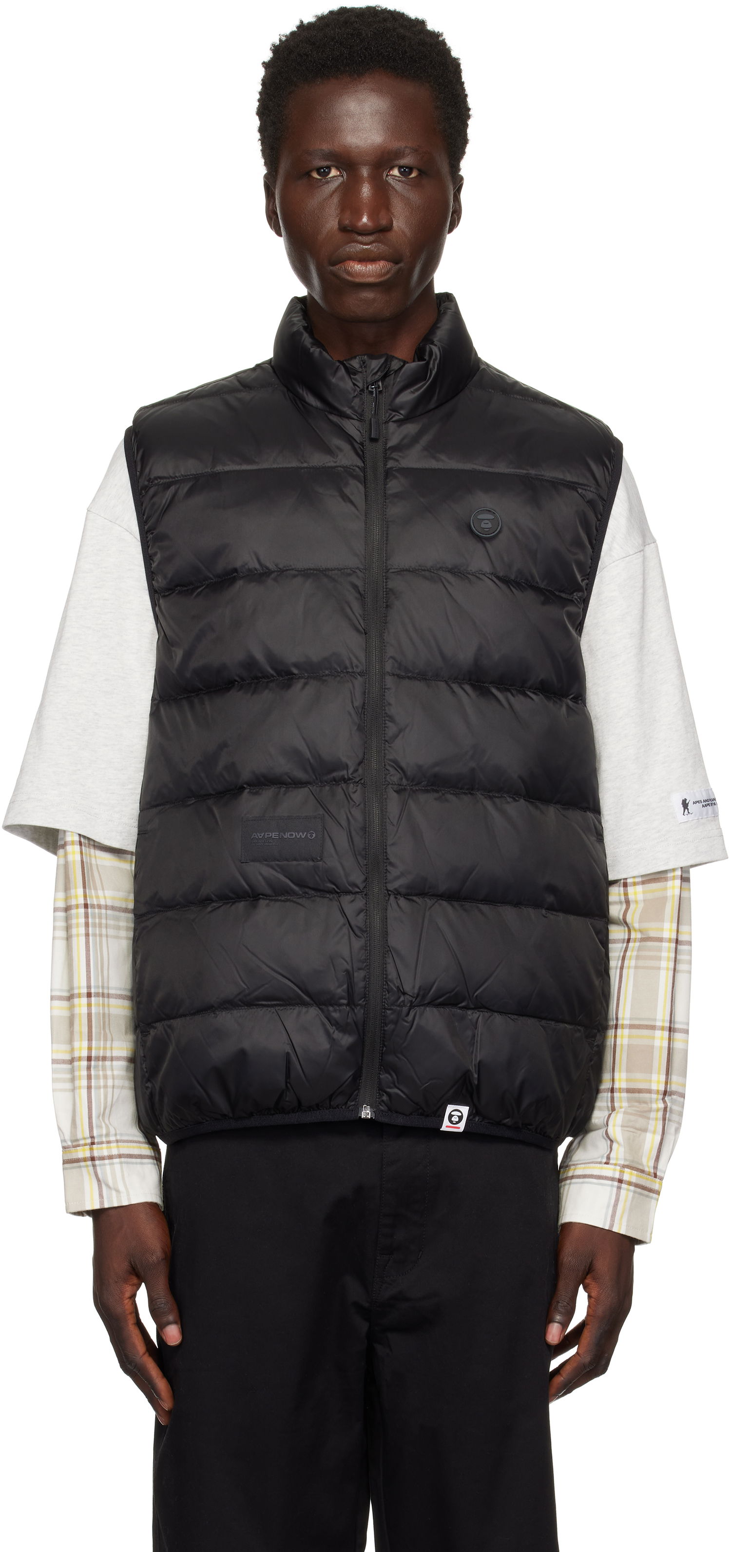 Жилетка AAPE by A Bathing Ape AAPE by A Bathing Ape 'AAPE Now' Down Vest Черно | AAPDNM7651XXNBKX, 0
