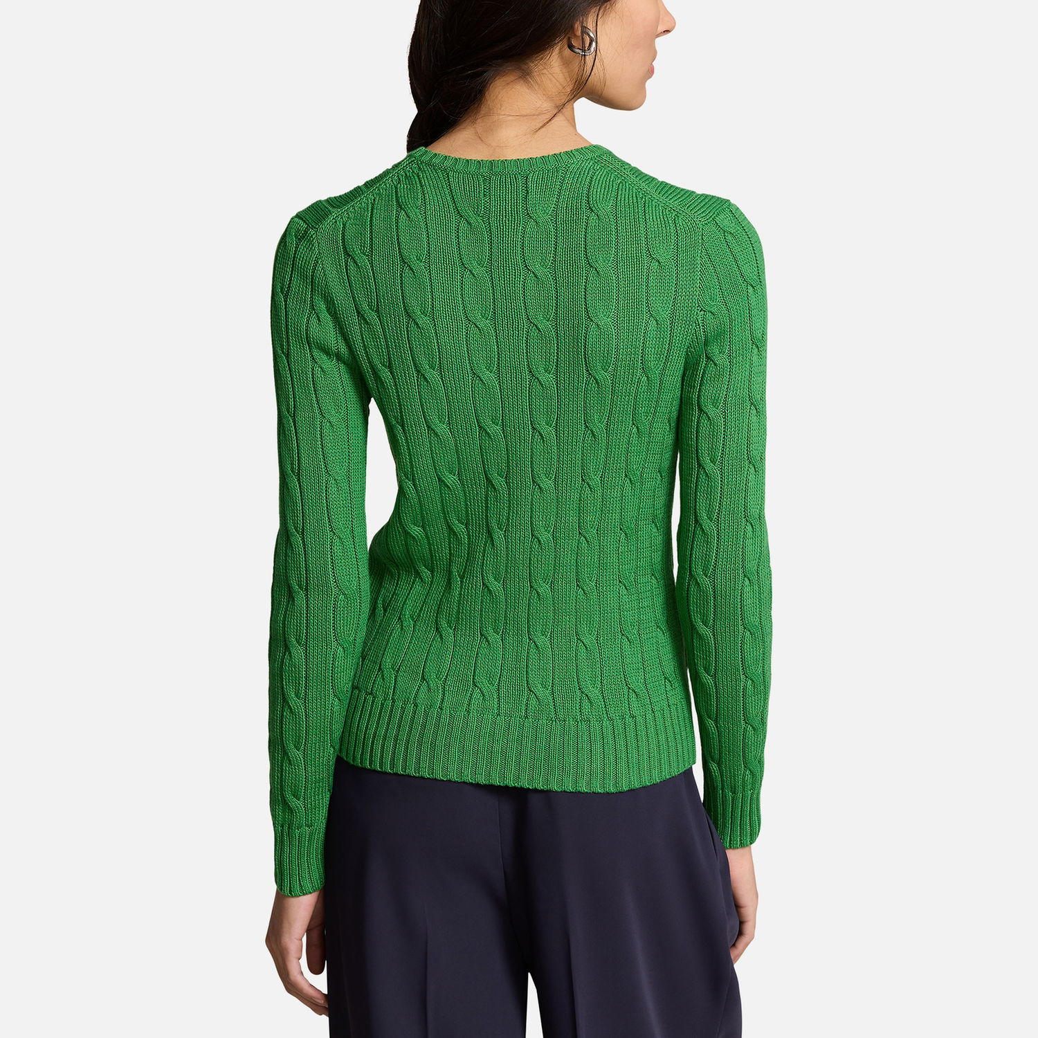 Пуловер Polo by Ralph Lauren Julianna Cotton Cable-Knit Jumper Зелено | 211891640021, 1