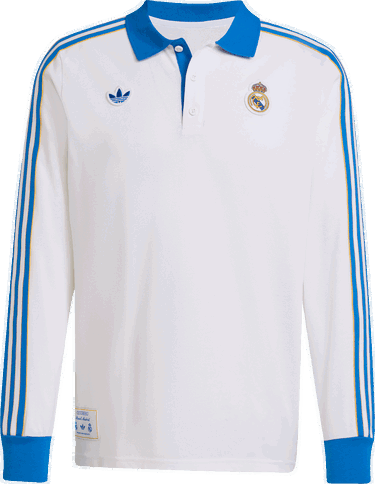 Поло тениска adidas Originals adidas Originals Real Madrid Icon Long Sleeve Polo Shirt Бяло | jn3065, 0
