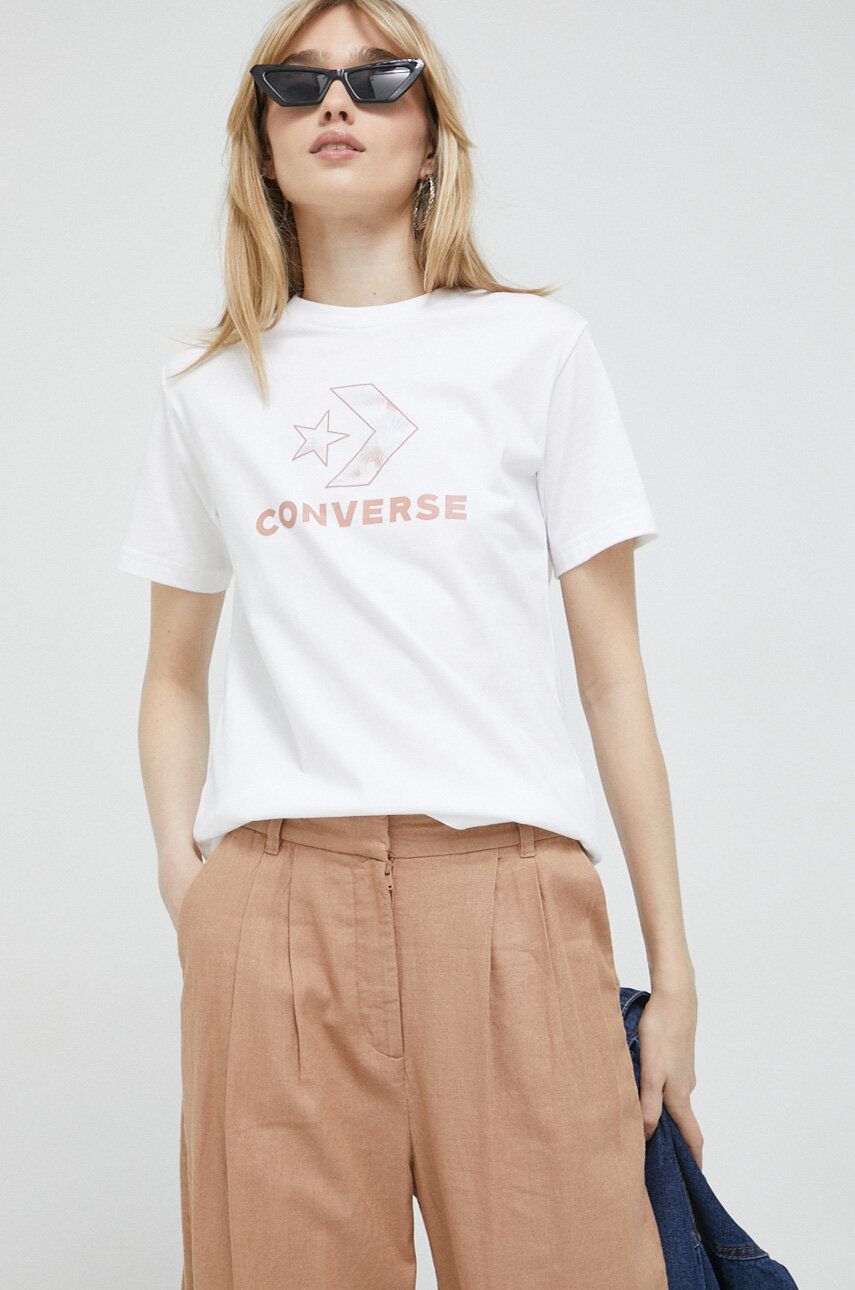 Тениска Converse Floral Star Chevron Tee Бяло | 10024538.A01, 0