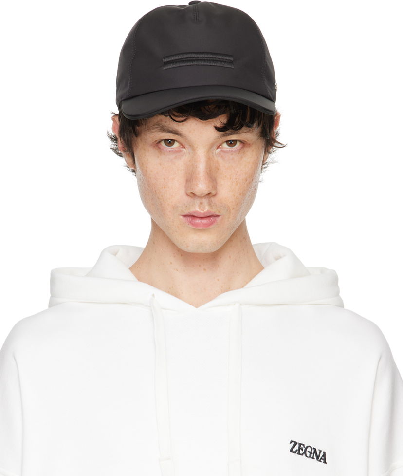 Шапка с козирка ZEGNA Technical Baseball Cap Черно | E8I00H-B8C