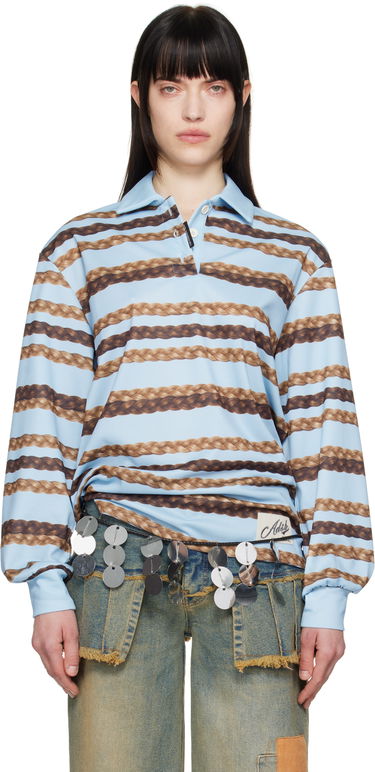 Поло тениска Andersson Bell Andersson Bell Hair Braid Stripe Polo Синьо | atb1264w, 0