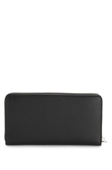 Портфейл BOSS HUGO Ziparound Faux Leather Wallet with Stacked Logo Черно | 50547912, 1
