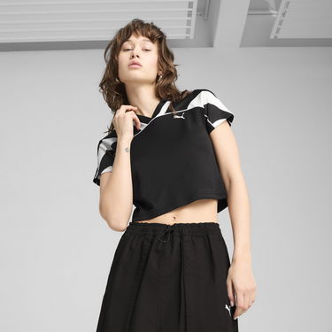 Съкратен топ Puma FUTURE.PUMA.ARCHIVE Cropped Soccer Tee Черно | 629783_01, 0