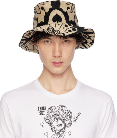 Шапка Anna Sui Anna Sui Beardsley Tapestry Oversized Brim Bucket Hat Бежово | 1125H96, 0