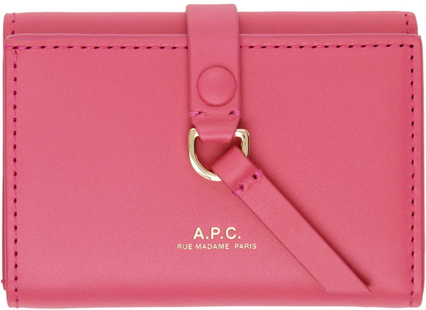 Портфейл A.P.C. Noa Trifold Simple Wallet Розово | PXAWV-F63557, 0