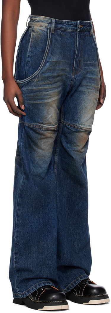 Дънки We11done Wire Relaxed Fit Jeans Синьо | WD-DP0-24-328-W-NV, 1